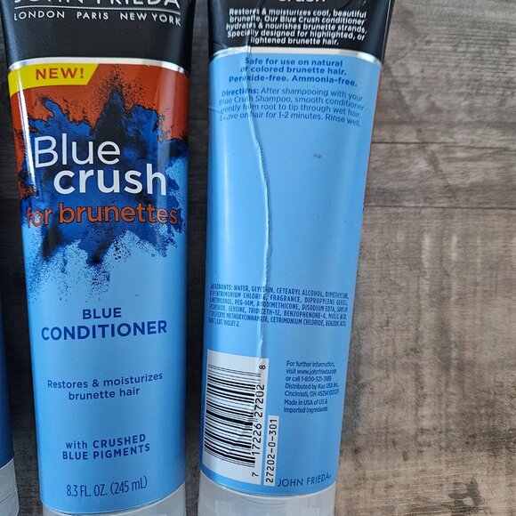 (3) NEW John Frieda Blue Crush for Brunettes Conditioner, 8.3 Fl Ounces Each - Picture 2 of 2
